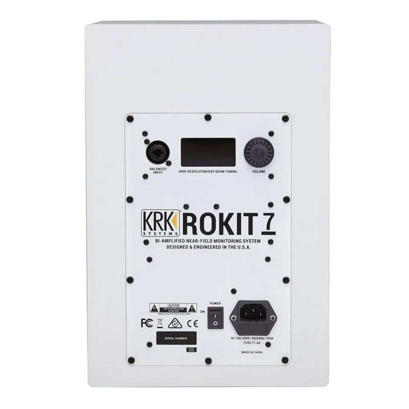 KRK Systems KRK RP7 ROKIT 7 G4 Monitor audio Pro da Studio 2vie, da 145w, Bianco