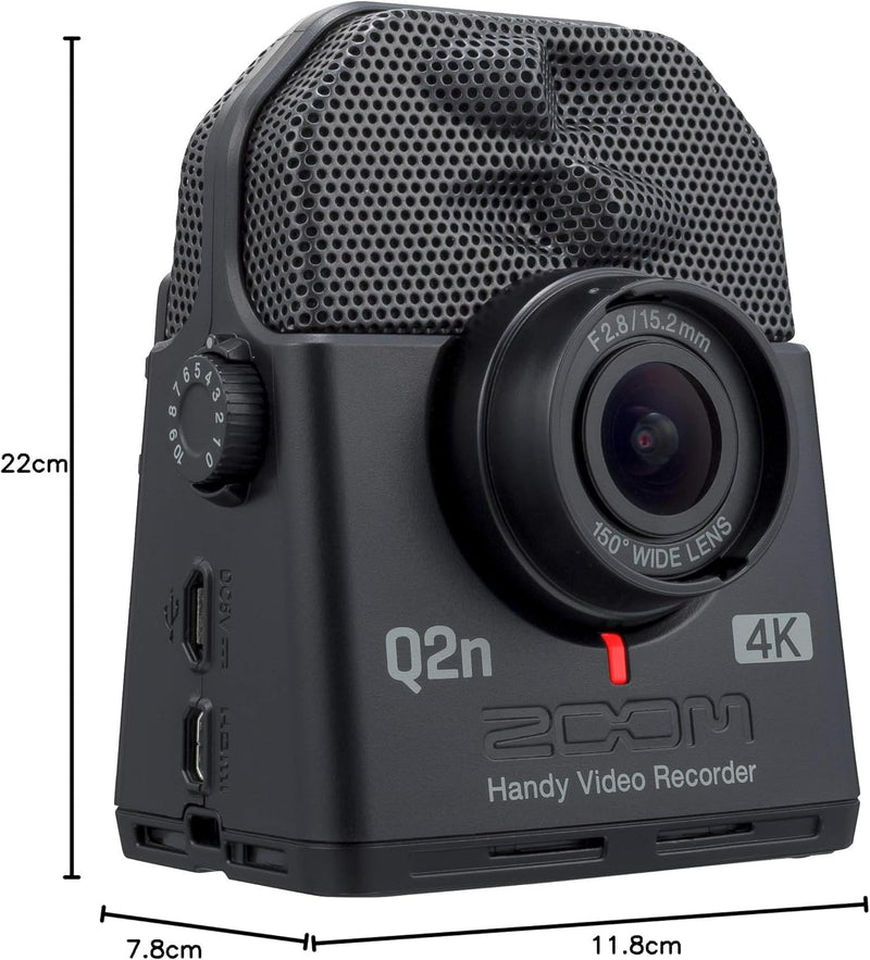 Zoom Q2n-4K Videocamera digitale per musicisti 4K con microfono stereo XY