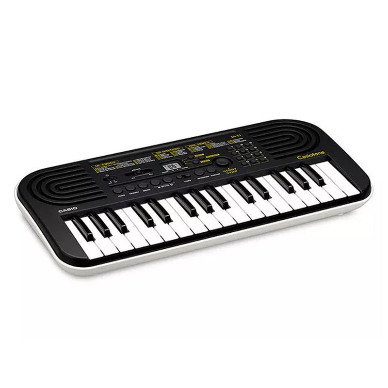 Casio SA-51 Mini Tastiera a 32 tasti, Nero/Bianco + Bag + Alimentatore