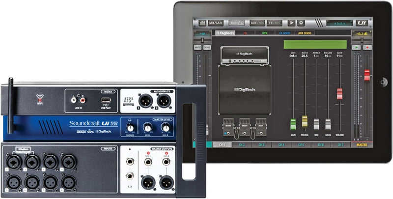 Soundcraft Ui12 Mixer digitale Pro 12C lettore multimediale USB e WIFI/ETHERNET