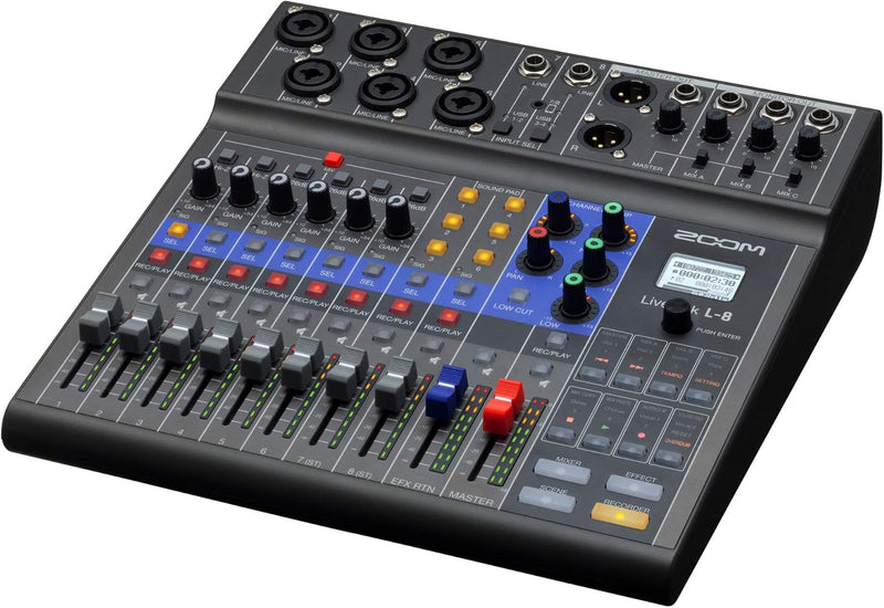 Zoom LiveTrack L-8 Mixer digitale a 8 Canali + registratore digitale a 12 tracce