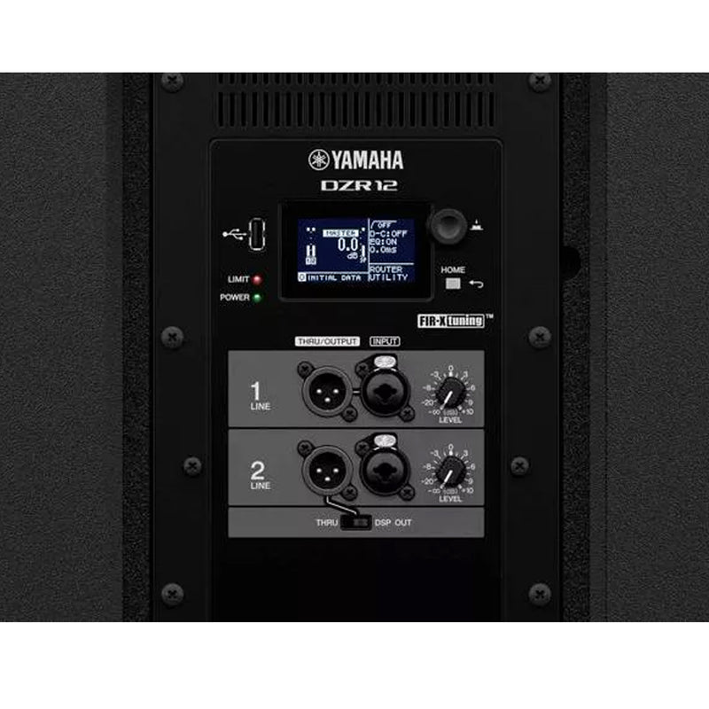 Yamaha DZR12 Diffusore audio attivo pro due vie potenza di picco di 2000w, Nero