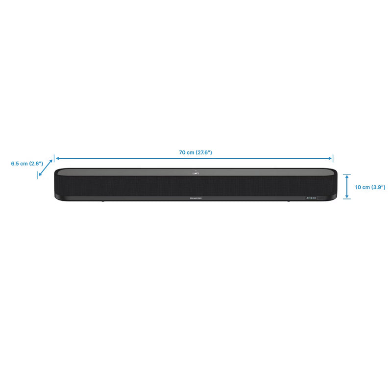 Sennheiser SB02S AMBEO Mini Black Soundbar compatta all-in-one 7.1.4 Pro, Nero