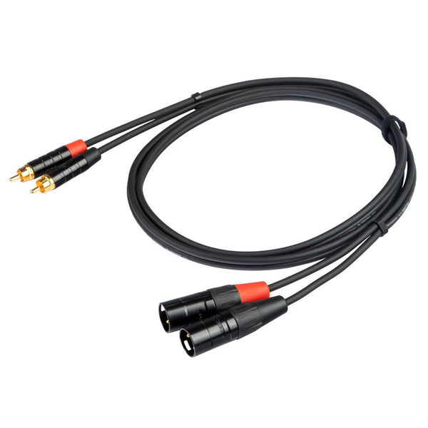 Proel CHLP330LU3  Cavo STEREO 2 X spina RCA a 2 x spina volante XLR 3P Maschio