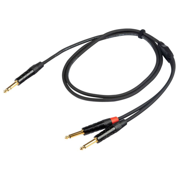 Proel CHLP210LU5 Cavo a Y jack Stereo 6.3 mm a 2 x jack Mono 6.3 mm 5mt.