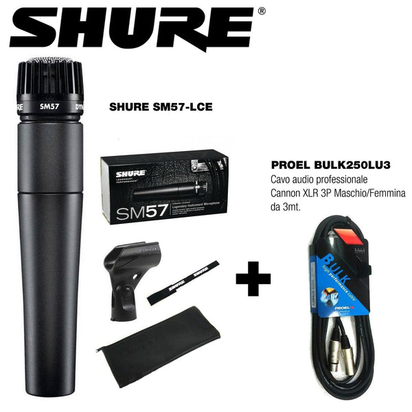 Shure SM57-LCE Microfono Professionale Dinamico e Cardioide